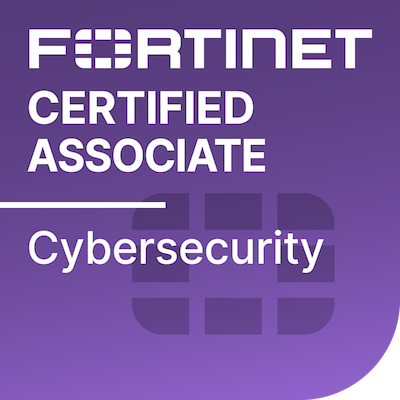 Fortinet Certified Associate Cybersecurity badge