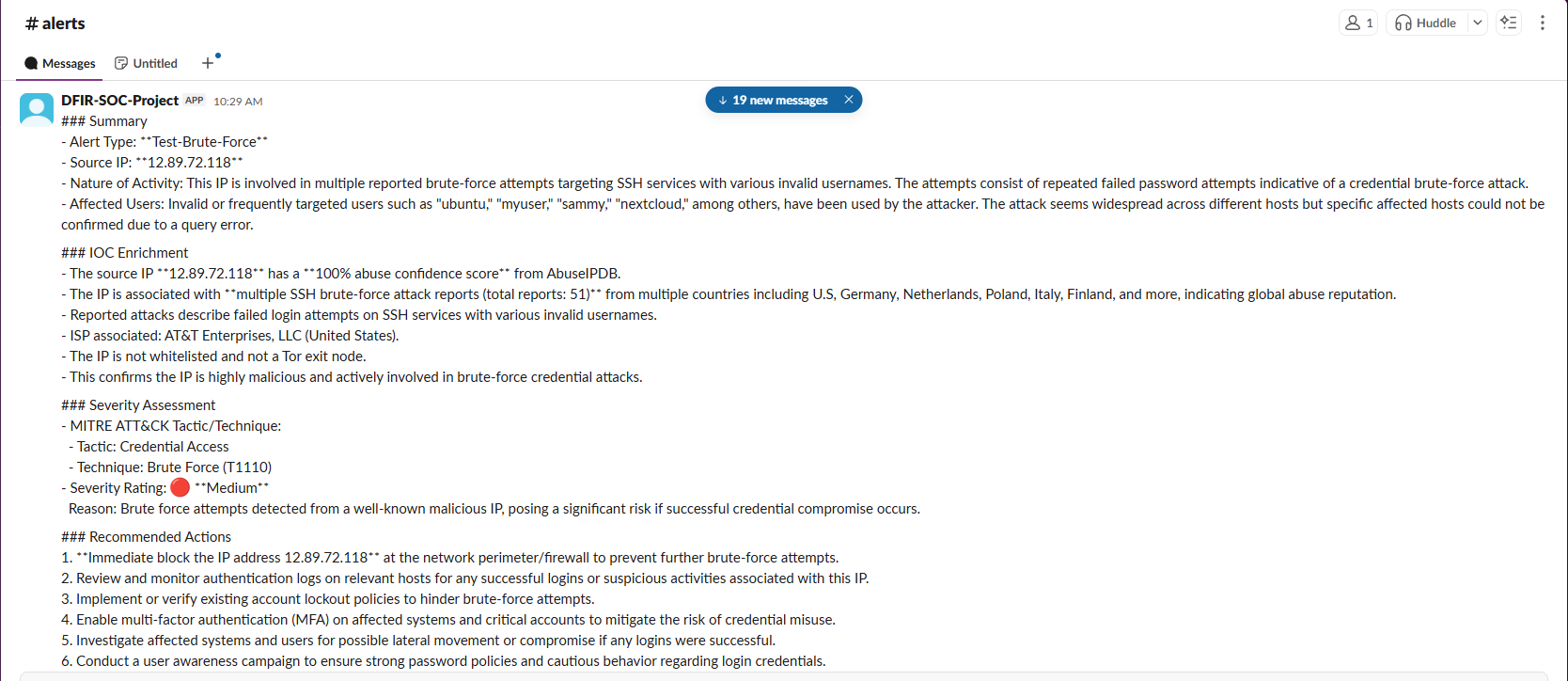 AI-Powered Brute Force Alert