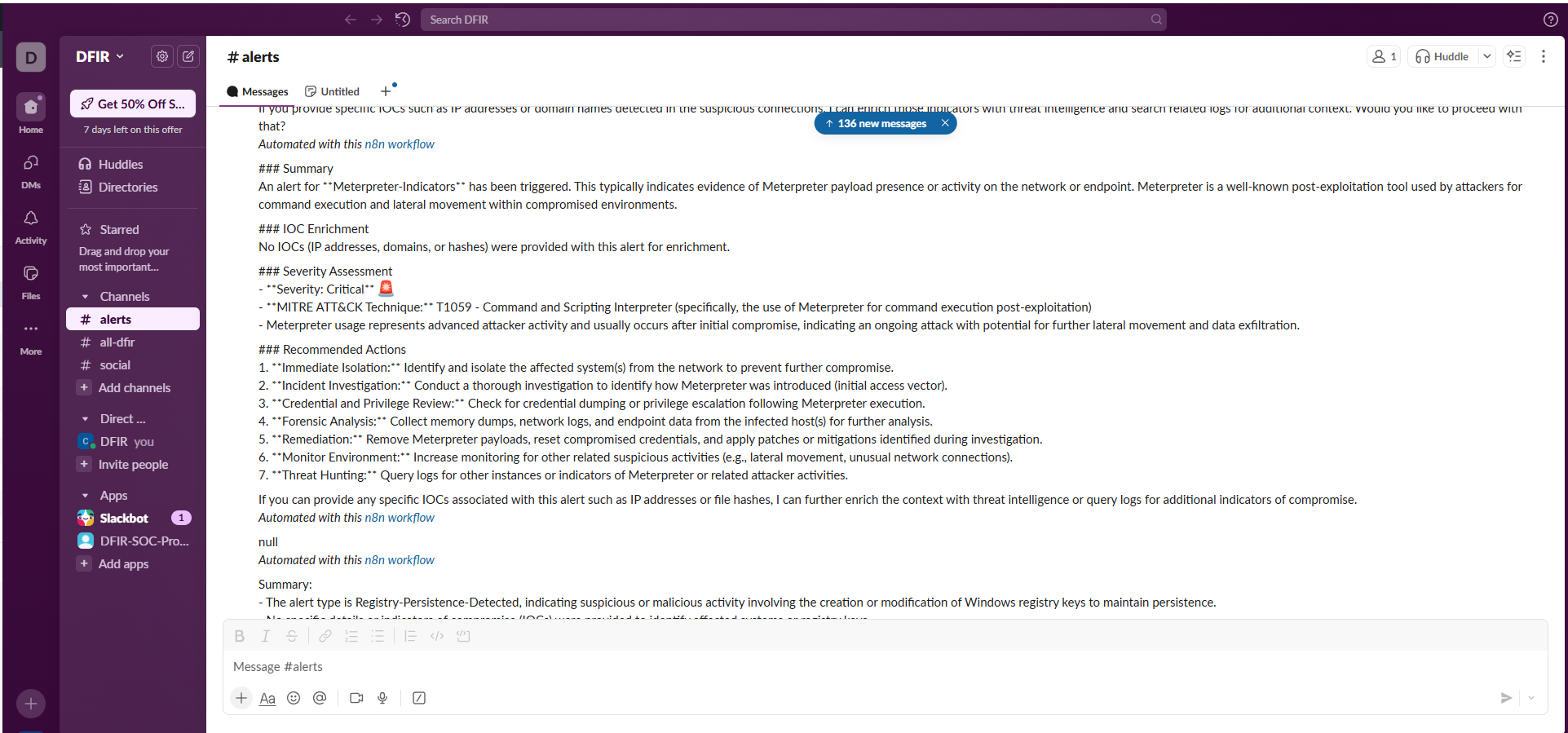 Meterpreter Detection Alert